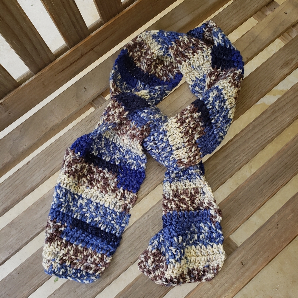 Handmade 💙🤎 Scarf